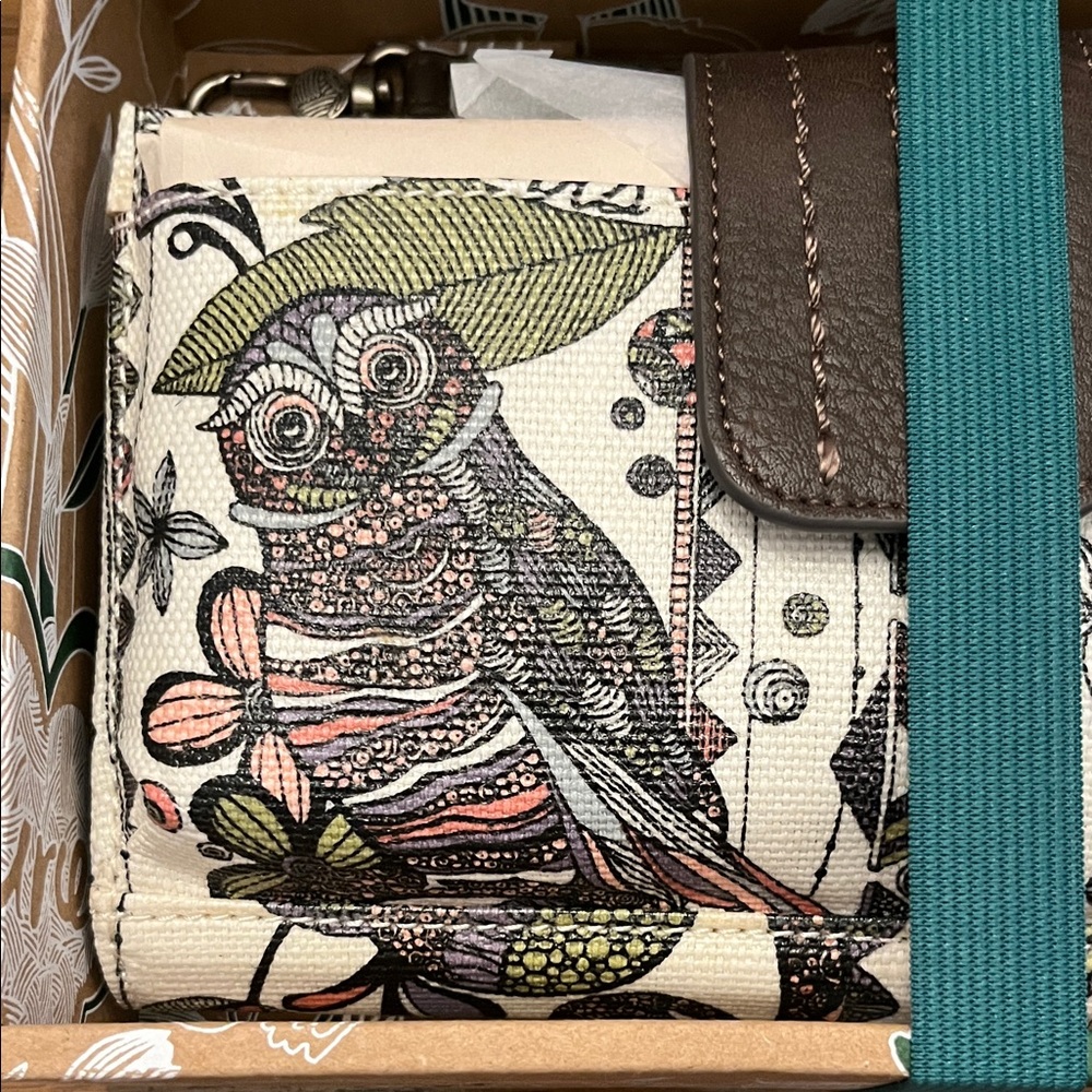 Sakroots Multicolor Owl and Floral Smartphone Crossbody - Picture 3 of 8